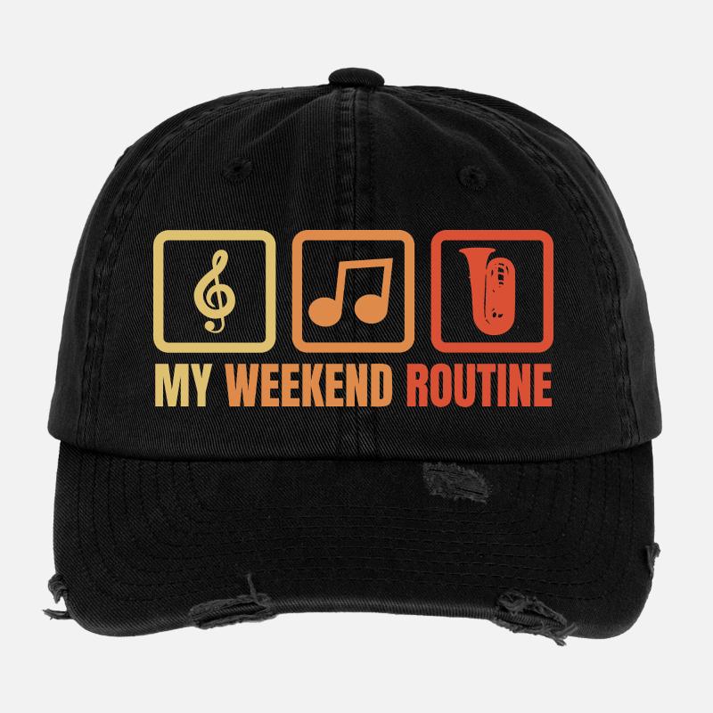 Week-end tuba Casquette vintage effet usé Flexfit