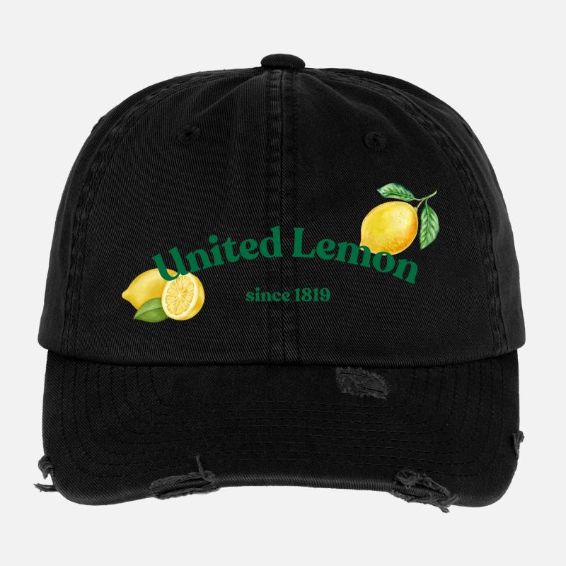 Citron uni Casquette vintage effet usé Flexfit