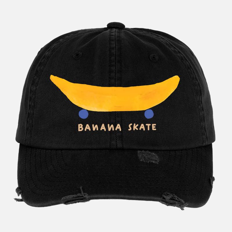 Banane Lustige Frucht Illustration Flexfit Vintage Destroyed Cap
