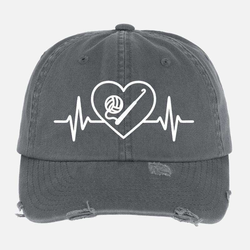 Crochet Heart – Handmade Passion Flexfit Vintage Destroyed Cap