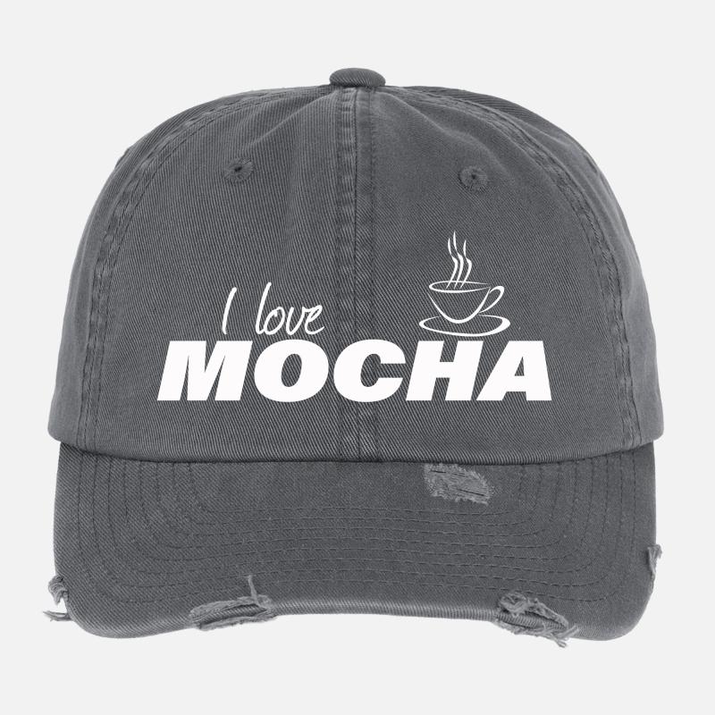 I LOVE MOCHA Flexfit Vintage Destroyed Cap