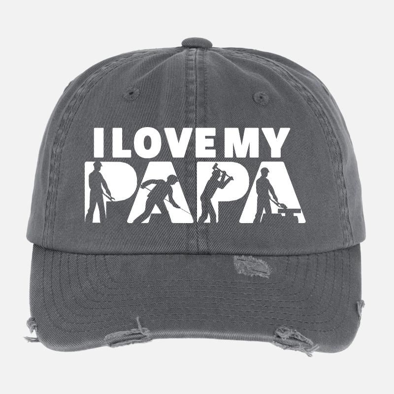 Steel Worker Ironworker Metal Construction Design Flexfit Vintage Destroyed Cap