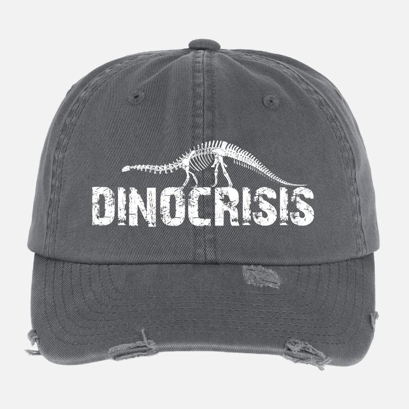 Dinocrisis - extinction des dinosaures Diplodocus Casquette vintage effet usé Flexfit