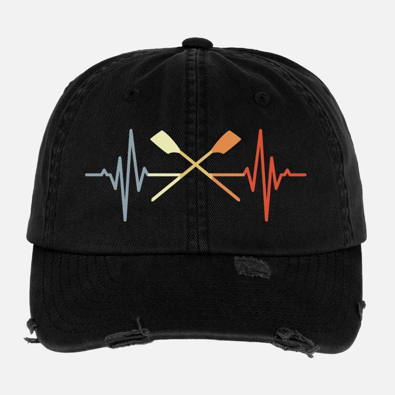 Vintage Rowing Pulse Rate Flexfit Vintage Destroyed Cap