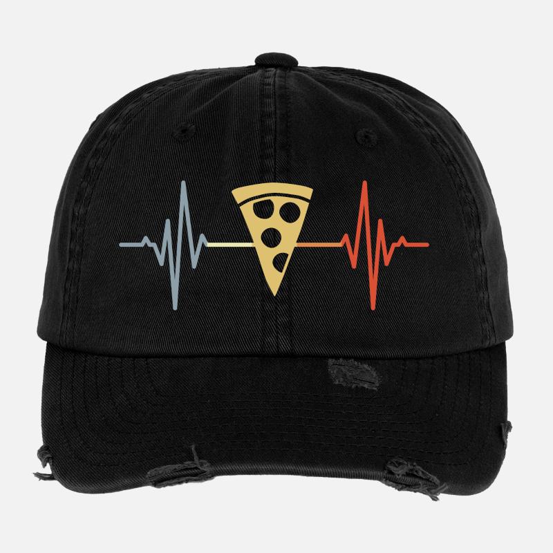 Pizza Pulsschlag Flexfit Vintage Destroyed Cap