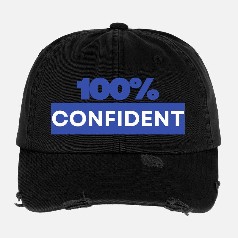 100% confident Flexfit Vintage Destroyed Cap
