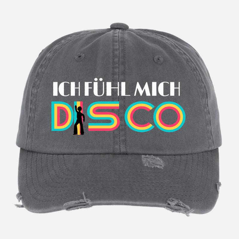 JE ME SENS DISCO, Casquette vintage effet usé Flexfit