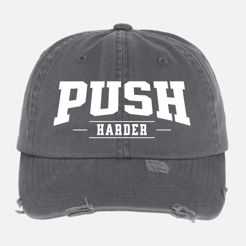Poussez plus fort Casquette vintage effet usé Flexfit