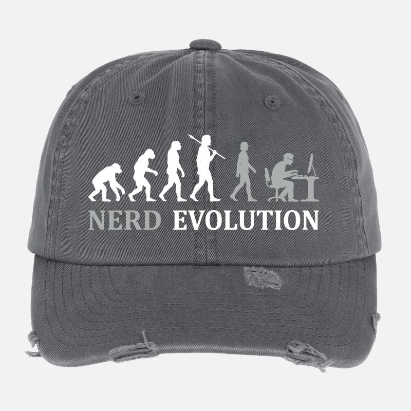 Nerd Evolution – Vom Affen zum PC-Profi Flexfit Vintage Destroyed Cap