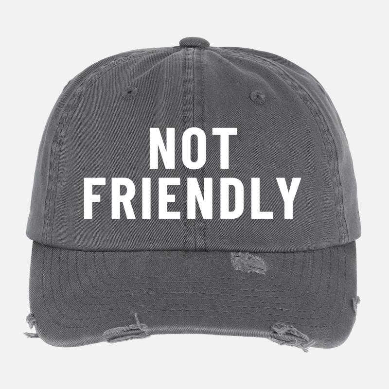 Not Friendly Flexfit Vintage Destroyed Cap