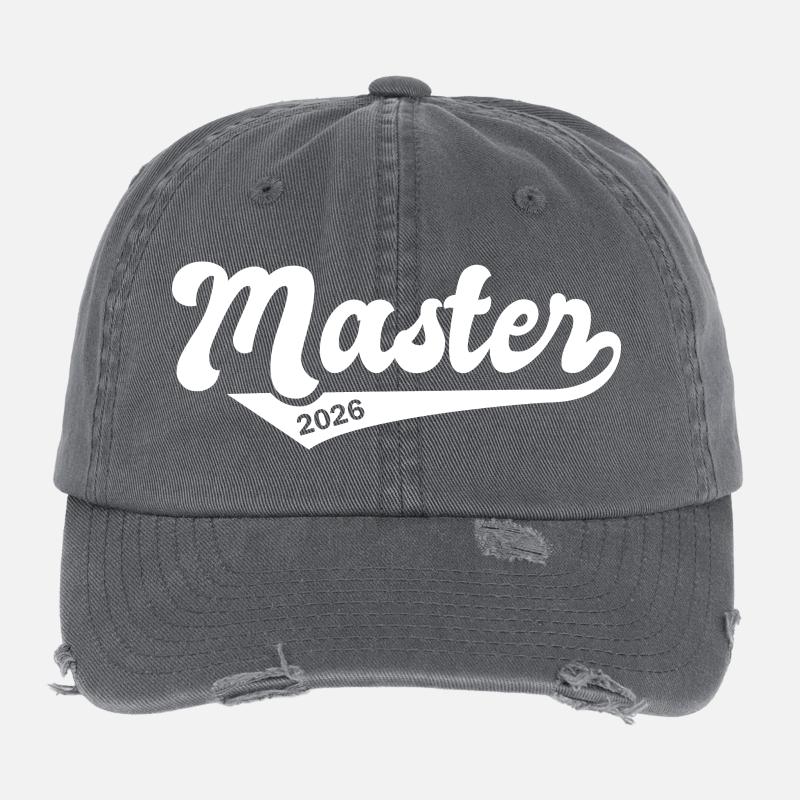 Master's Degree Graduation 2026 Flexfit Vintage Destroyed Cap
