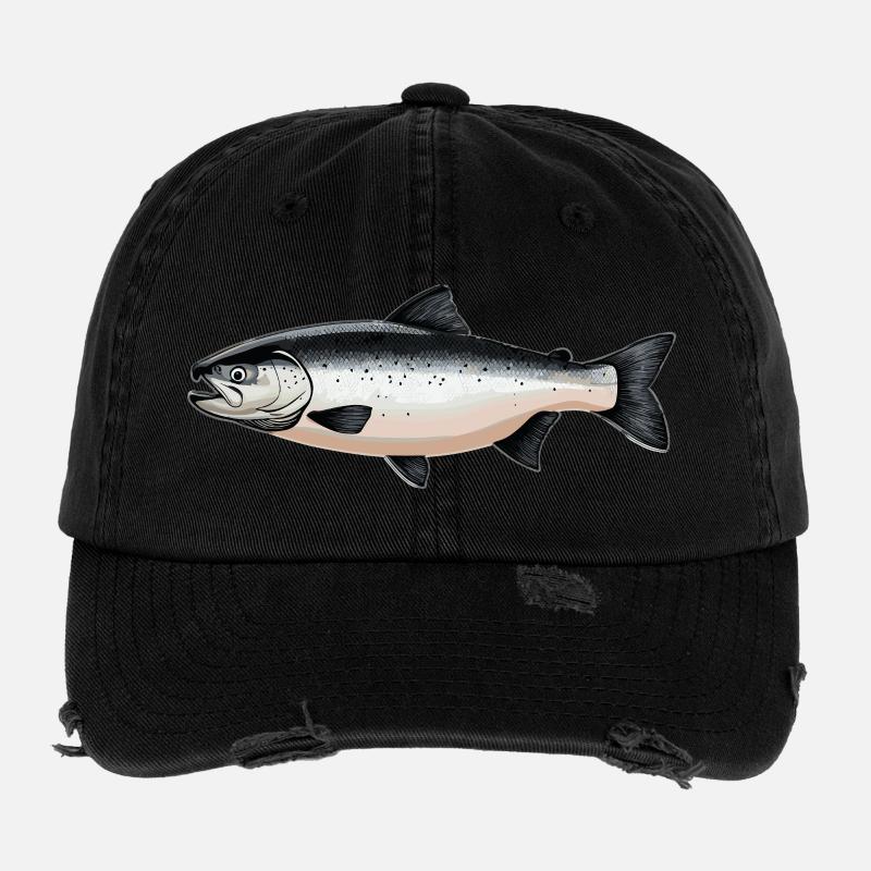 Salmon Salmon Flexfit Vintage Destroyed Cap