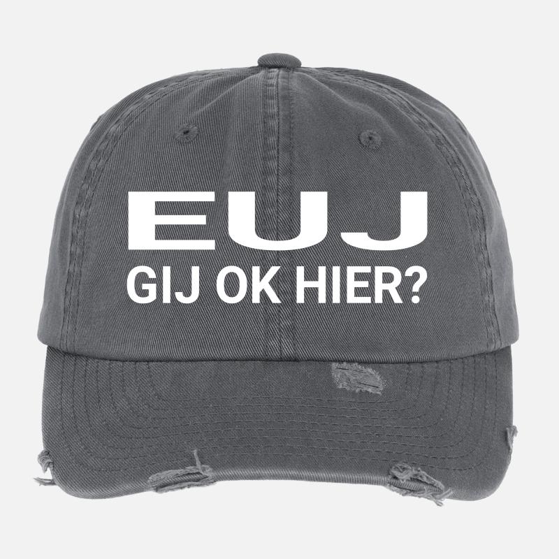 EUJ Sie ok hier Flexfit Vintage Destroyed Cap