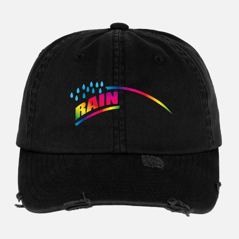 RAINdrops or Rainbow | Rainbow Flexfit Vintage Destroyed Cap