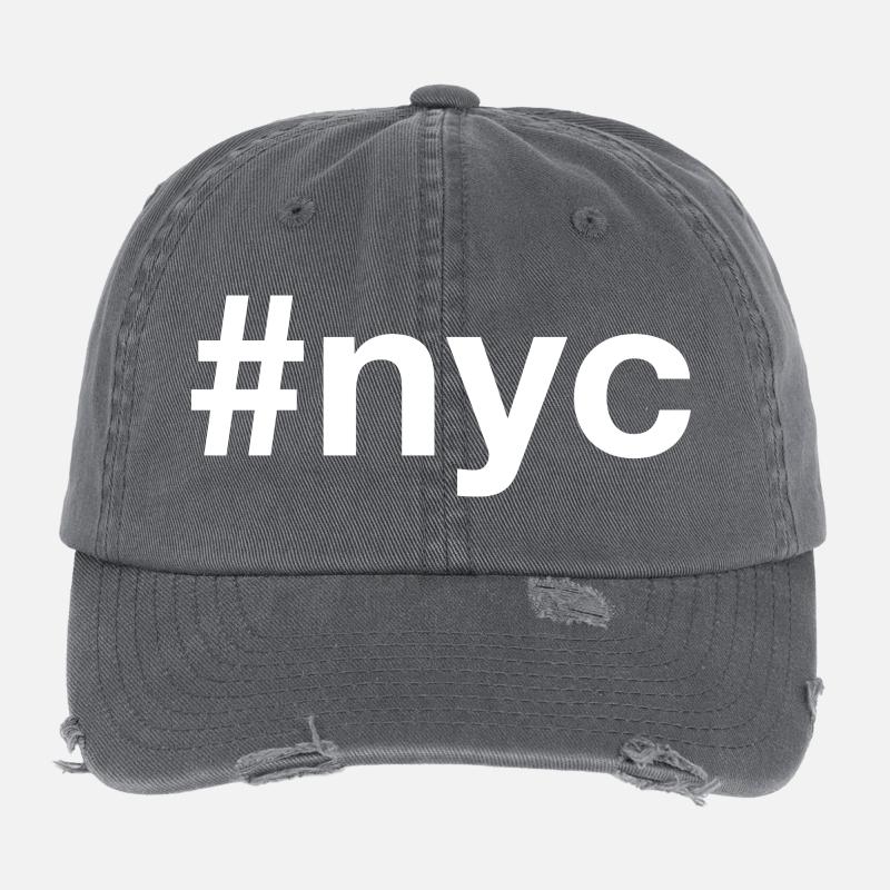 NYC Hashtag Flexfit Vintage Destroyed Cap