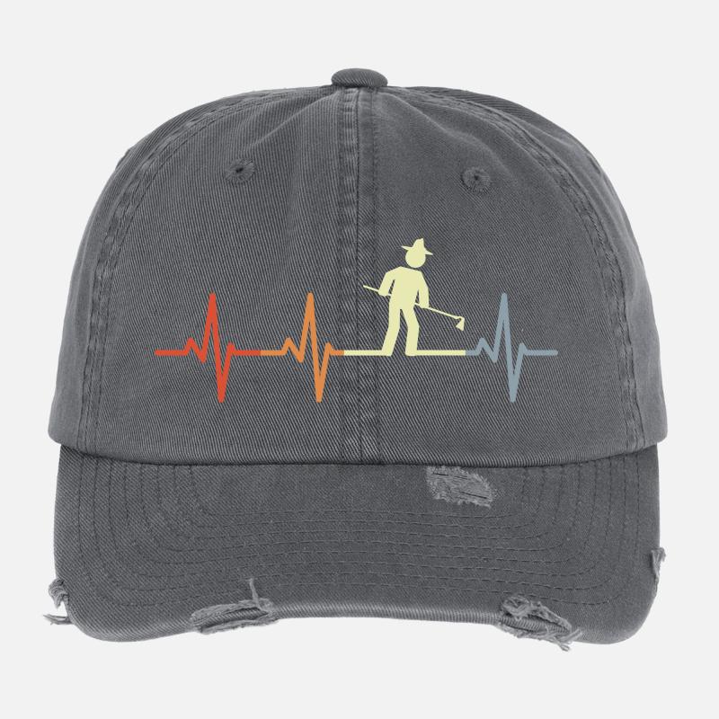 Agriculture Palpitations cardiaques Casquette vintage effet usé Flexfit