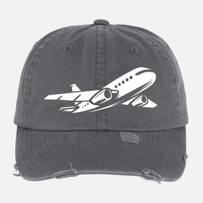 Avions de passagers en vol - aviation et pilotes Casquette vintage effet usé Flexfit