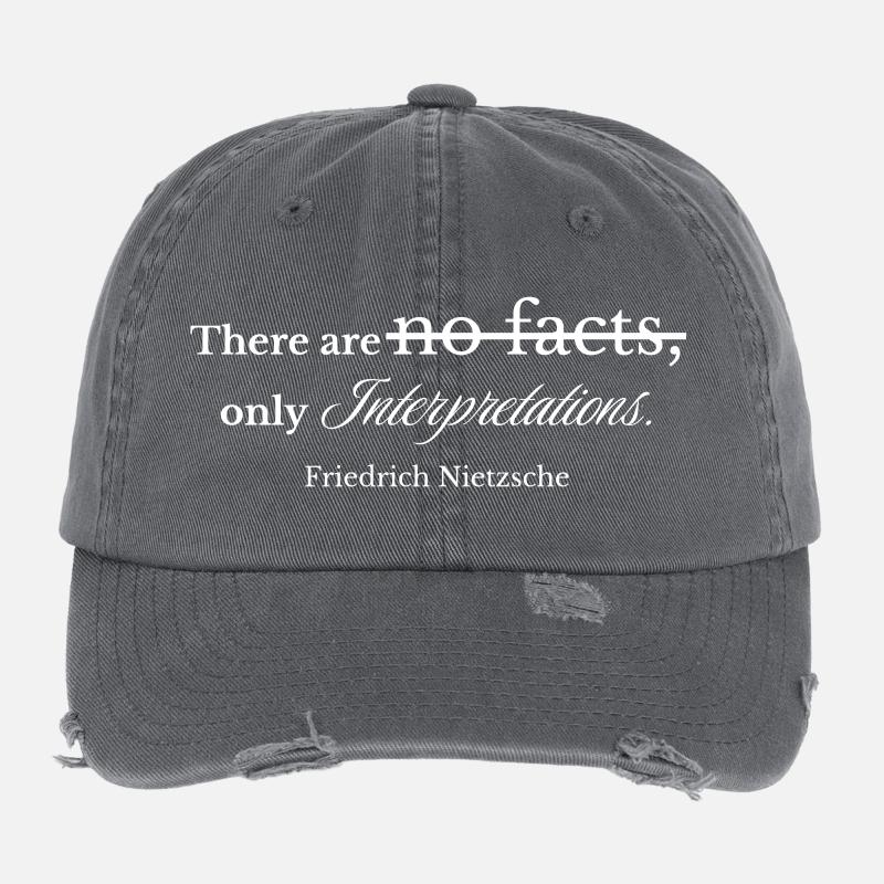 Interpretations Over Facts - Vintage Script Flexfit Vintage Destroyed Cap