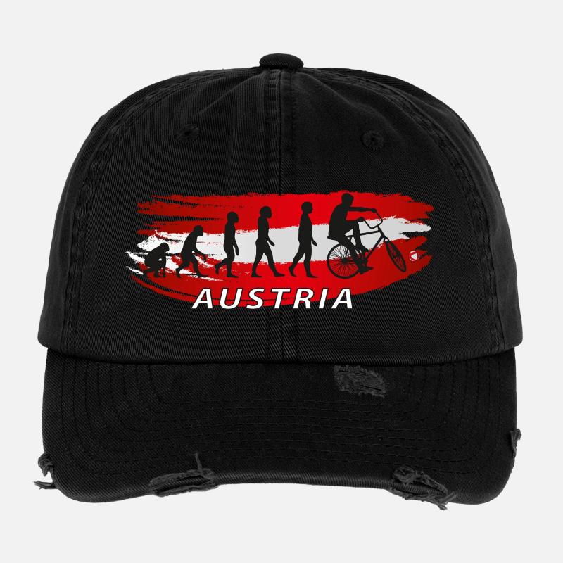 Austria Evolution Bike Tour Flexfit Vintage Destroyed Cap