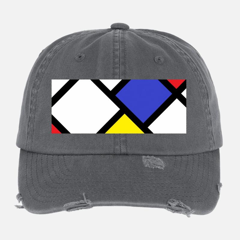 Gegenkomposition nach "De Stijl" Flexfit Vintage Destroyed Cap
