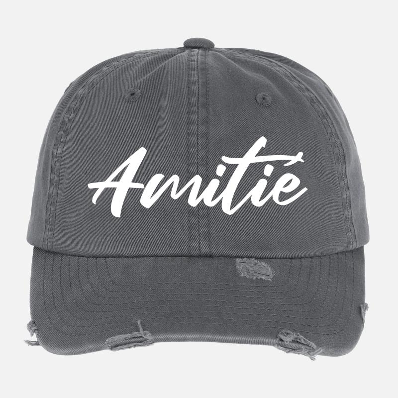 Friendship Elegant Script Flexfit Vintage Destroyed Cap