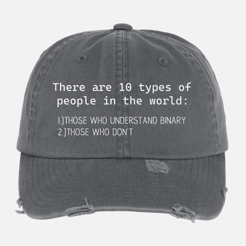 Il y a 10 types de personnes qui comprennent le binaire Casquette vintage effet usé Flexfit