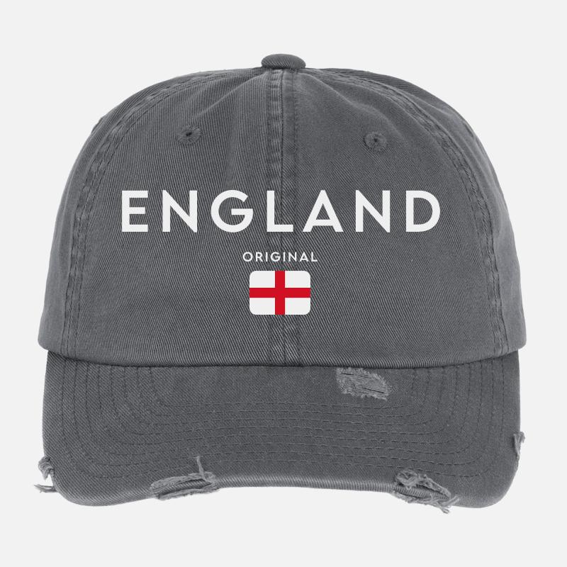Flagge von England, britischer Stolz Flexfit Vintage Destroyed Cap