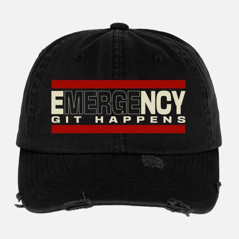 Nerd geek git d’urgence se produit Casquette vintage effet usé Flexfit