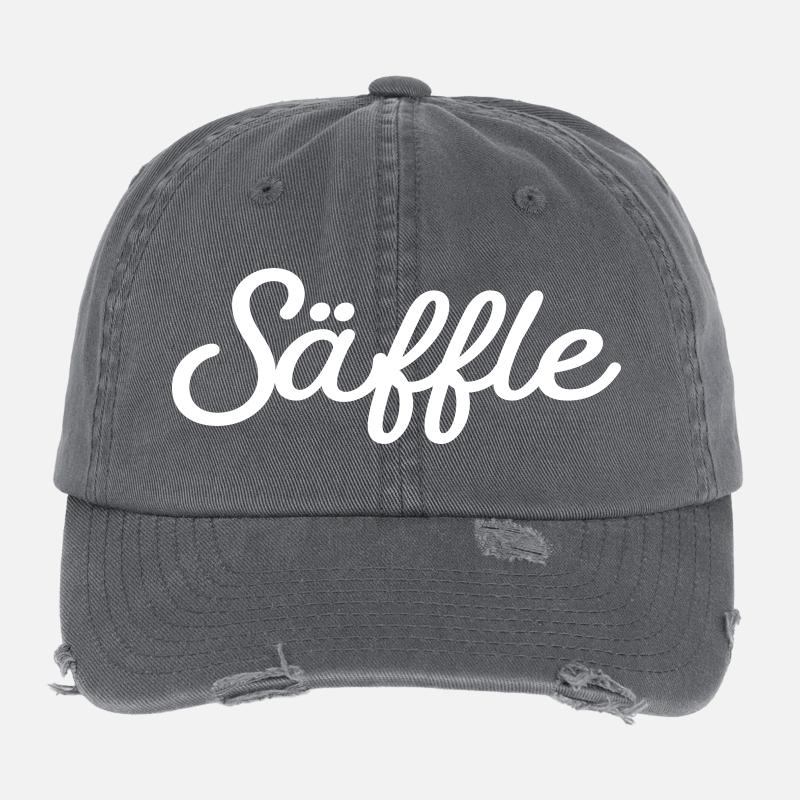 Säffle blanc Casquette vintage effet usé Flexfit