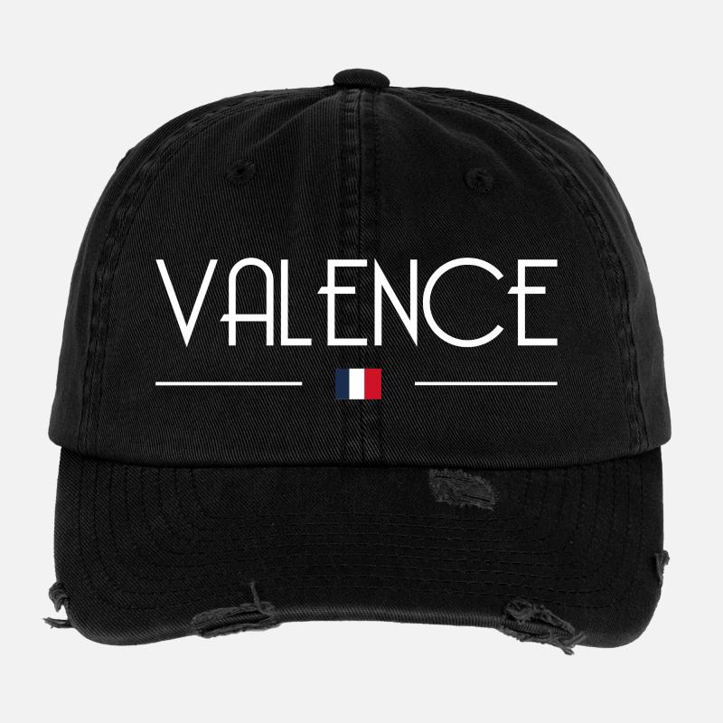 Valenz - Flexfit Vintage Destroyed Cap - Schwarz