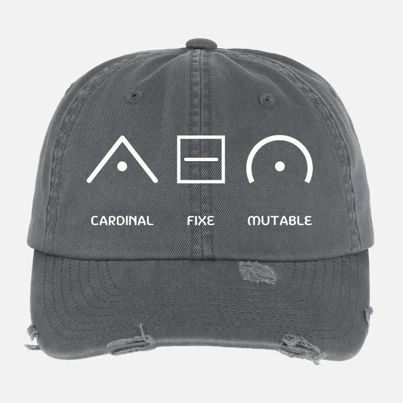 Astrologischer Modus Flexfit Vintage Destroyed Cap