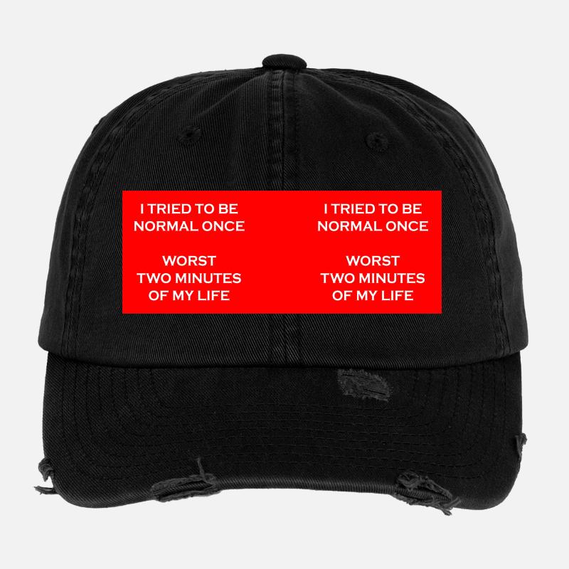 Try to be normal once Flexfit Vintage Destroyed Cap