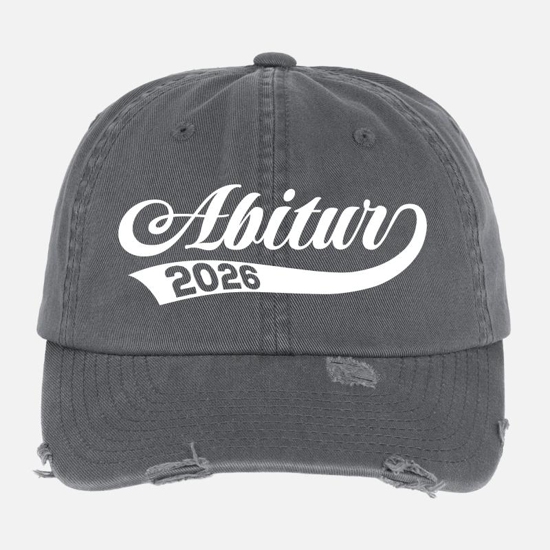 Abi 2026 - Abitur - Retro Gift Flexfit Vintage Destroyed Cap