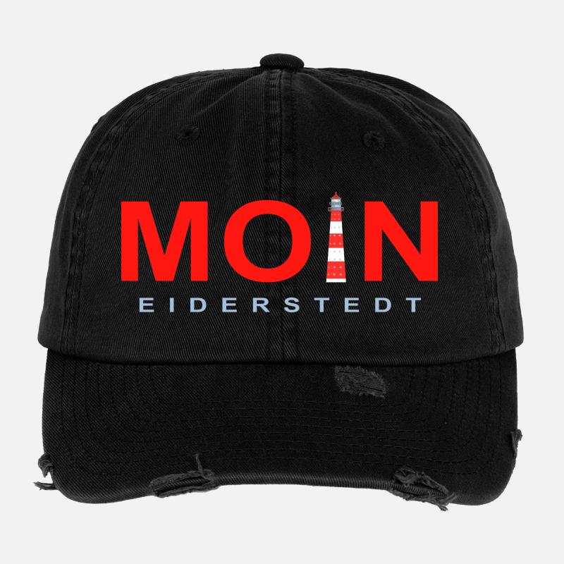 Moin Eiderstedt, Leuchtturm Westerheversand Flexfit Vintage Destroyed Cap