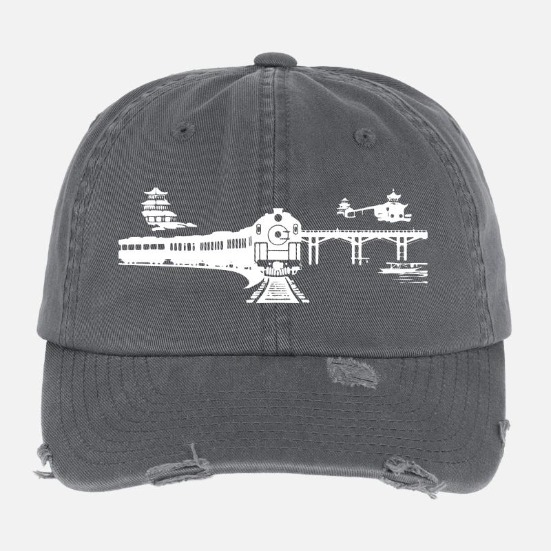 Eisenbahn Skizze Flexfit Vintage Destroyed Cap