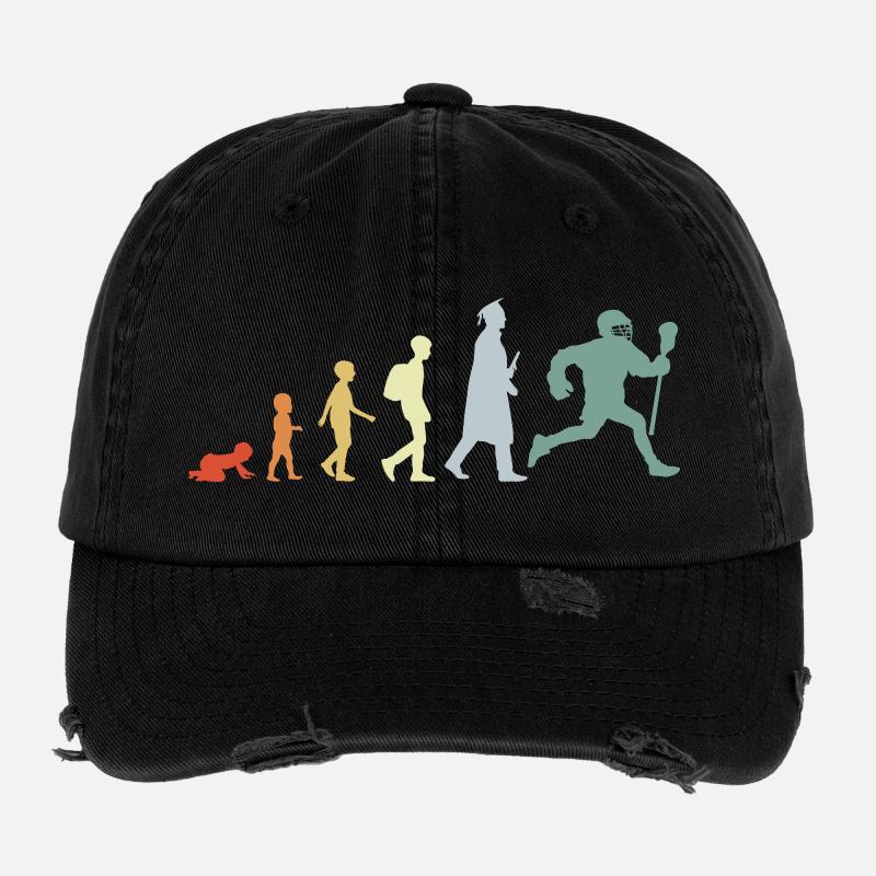Evolution of a Lacrosse Player Flexfit Vintage Destroyed Cap
