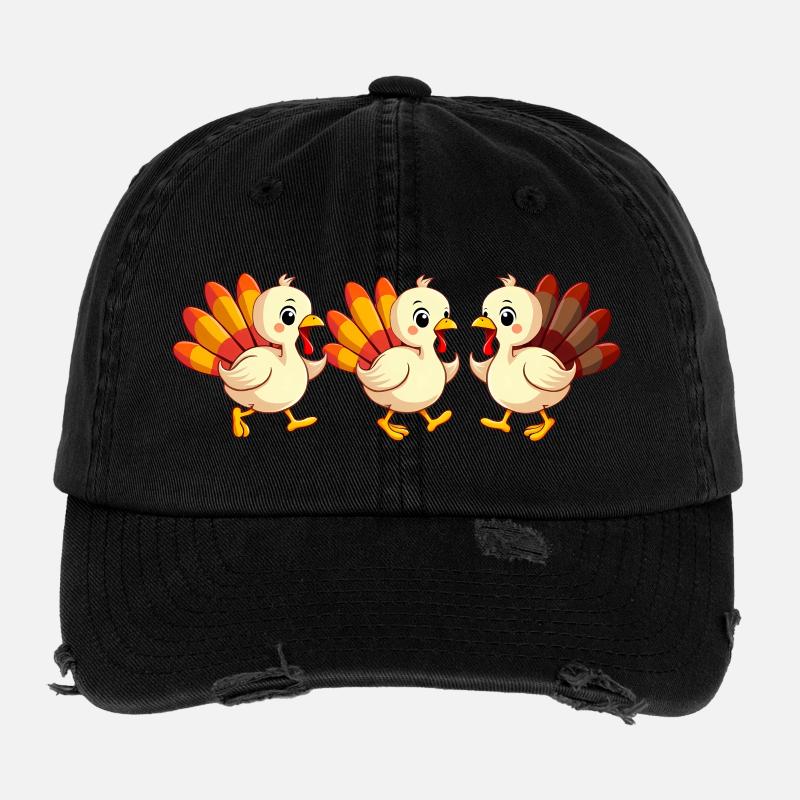 Bébé dinde de Thanksgiving Casquette vintage effet usé Flexfit