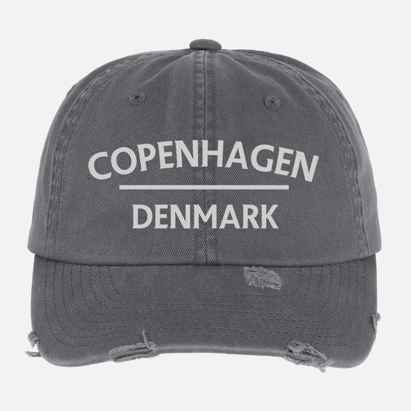 Copenhagen – Denmark Textdesign Flexfit Vintage Destroyed Cap