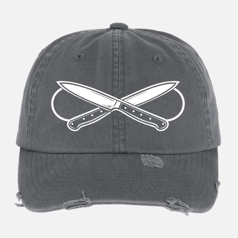 Infinity Kochmesser – Küchen Symbol Flexfit Vintage Destroyed Cap