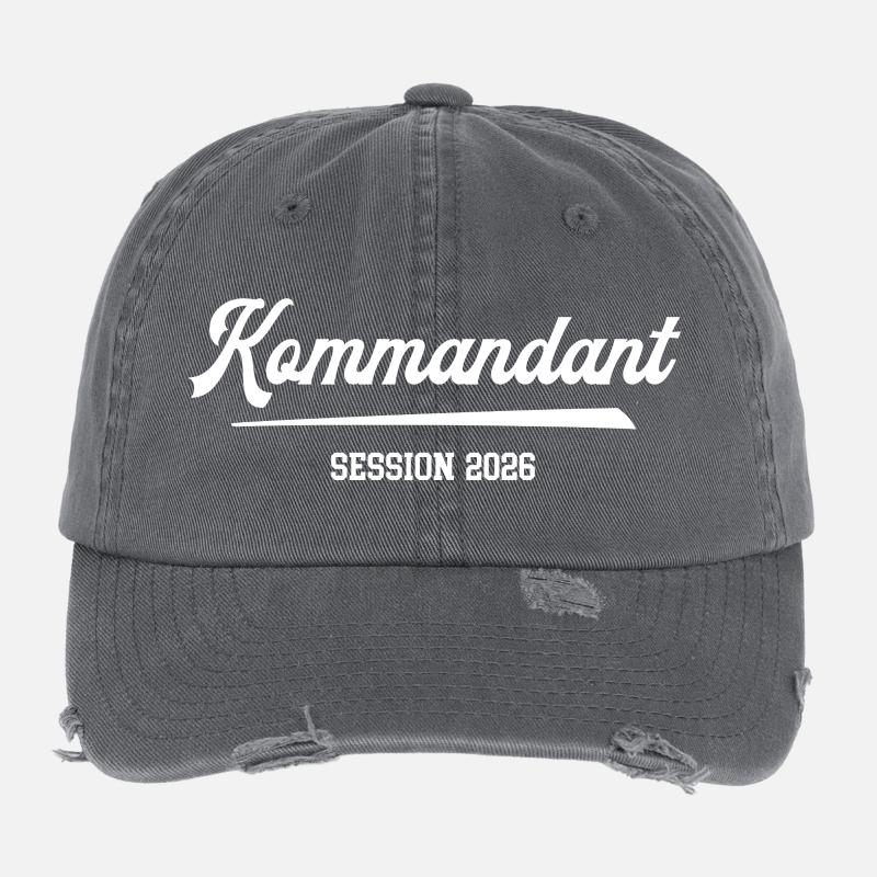 Commandant Carnaval 2026 Carnaval Garde du Prince Casquette vintage effet usé Flexfit