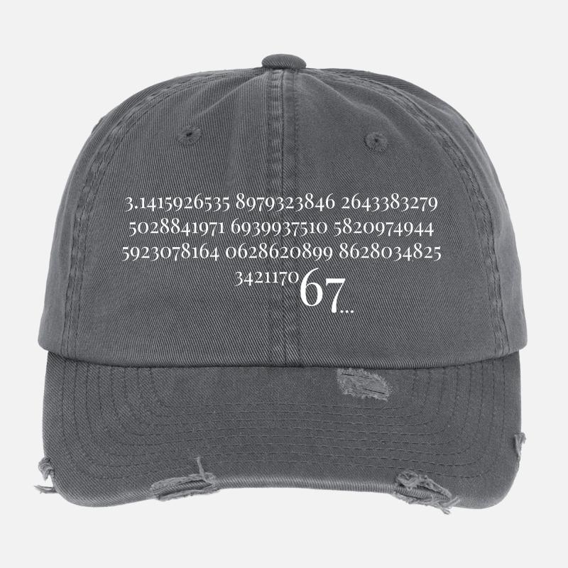 67 in Pi - Soixante-sept Numéro 67 Meme Pi Jour Six S Casquette vintage effet usé Flexfit