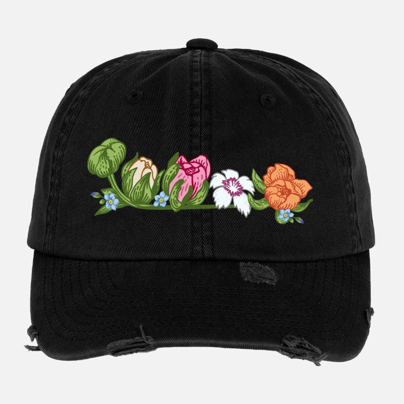 Blumen  Gartenzauber Flexfit Vintage Destroyed Cap