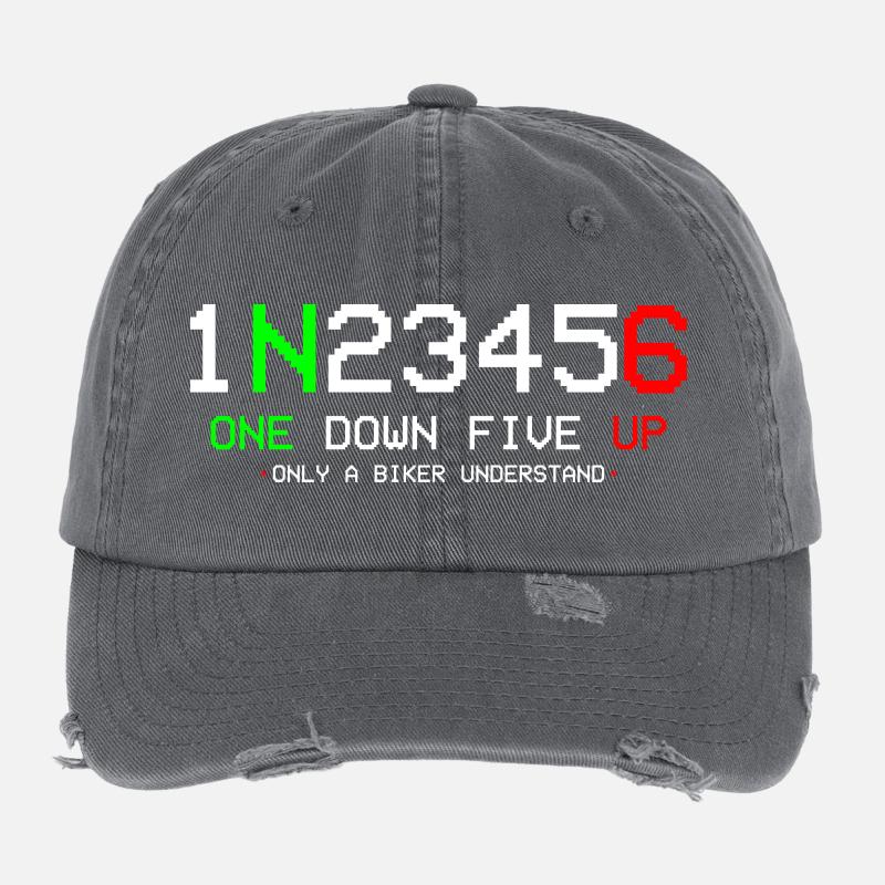 Motorcycle 1N23456 Flexfit Vintage Destroyed Cap