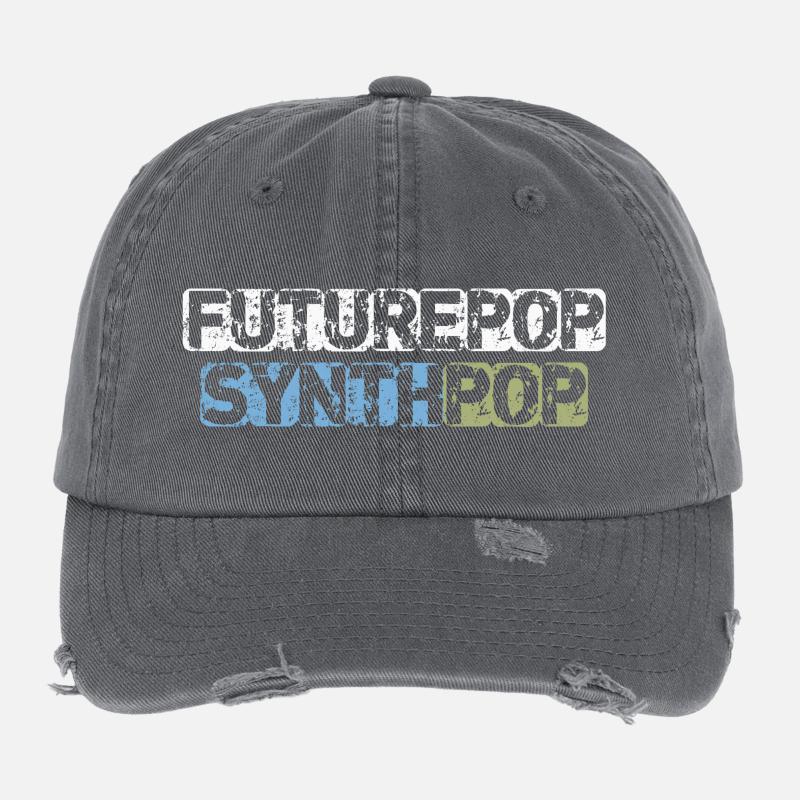 Futurepop Synthpop Flexfit Vintage Destroyed Cap