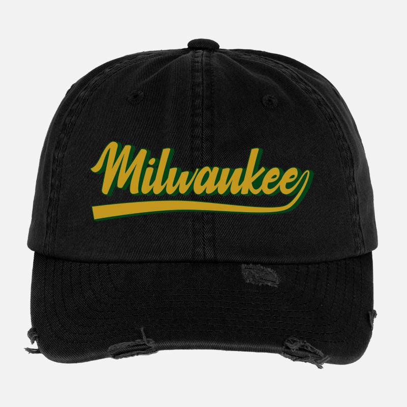 Milwaukee Script City Pride – Charme vintage Casquette vintage effet usé Flexfit