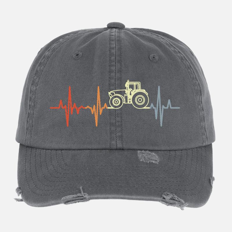 ECG Tracteur Rétro Casquette vintage effet usé Flexfit