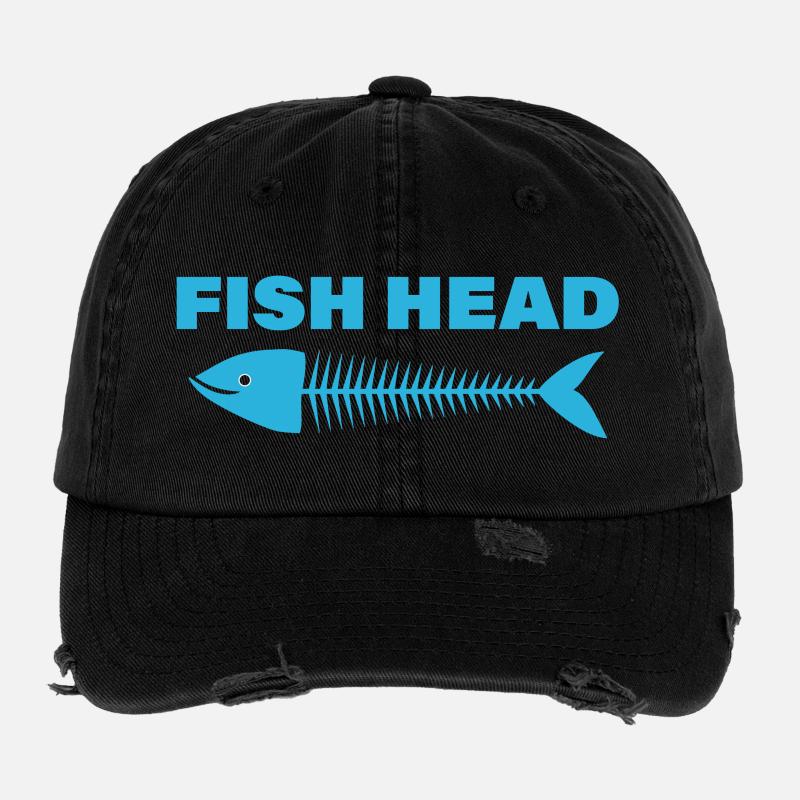 TÊTE DE POISSON Casquette vintage effet usé Flexfit