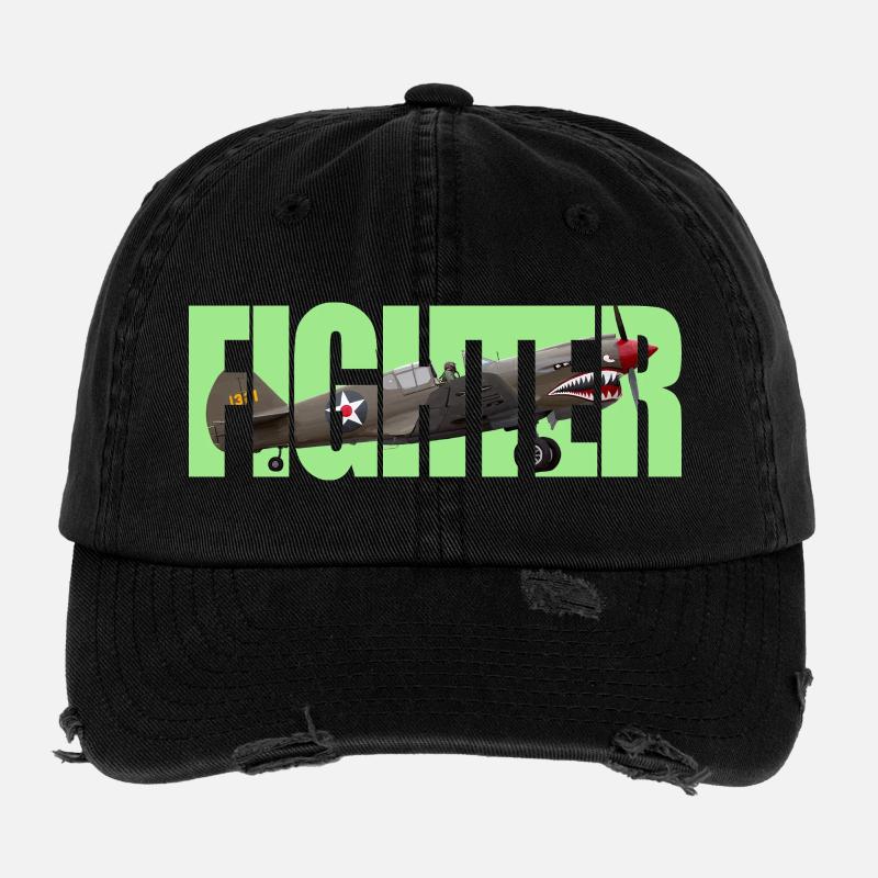 Fighter P-40 Warhawk Flexfit Vintage Destroyed Cap