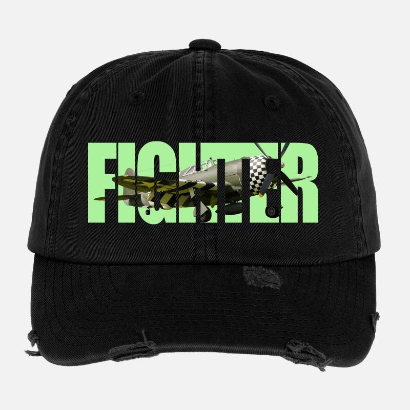 Fighter P-47 Thunderbolt Flexfit Vintage Destroyed Cap