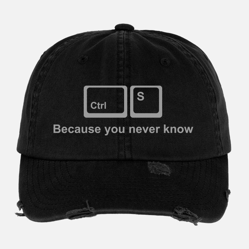 Ctrl S Shirt – Save It Nerd Humor for Developers Flexfit Vintage Destroyed Cap